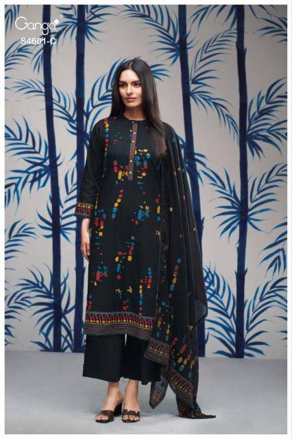Ganga fariqa 4601 Wholesale dress materials in Kolkata